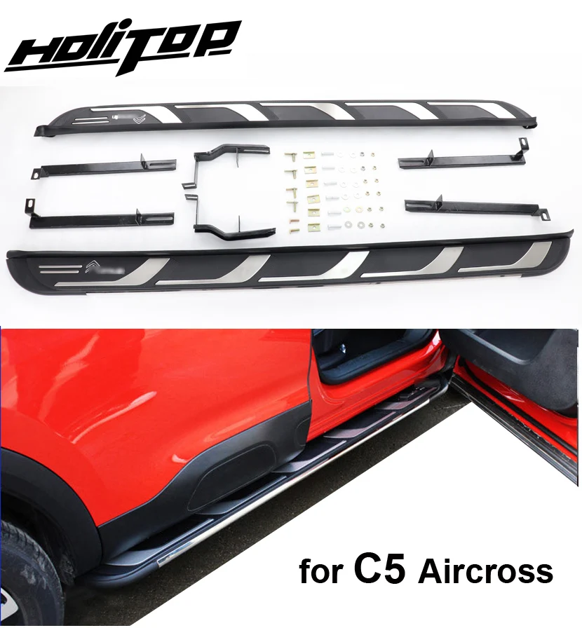 Новое поступление nerf бар Беговая доска боковой шаг бар для Citroen C5 AIRCROSS, педаль из алюминиевого сплава, отличное качество, популярный стиль