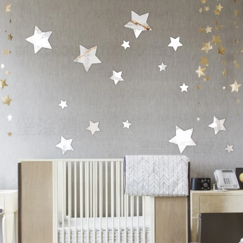 Зеркальные наклейки украшение комнаты ванная комната Настенная Роспись по