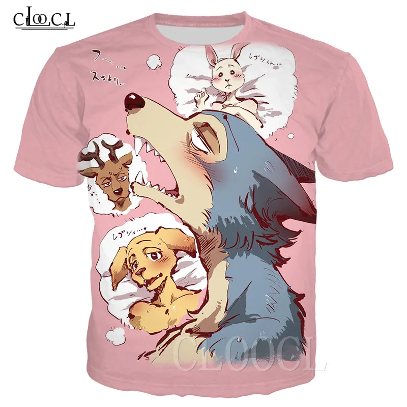 Футболка CLOOCL с мультипликационным аниме BEASTARS футболка в стиле Харадзюку