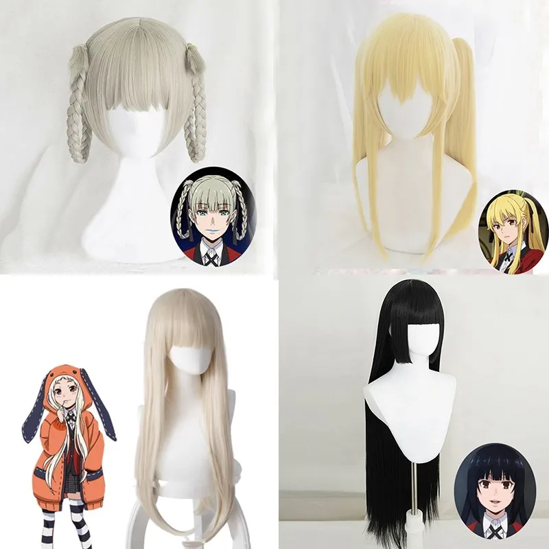 Парик для косплея Kakegurui термостойкий косплей комикса Руна йомозуки ририка
