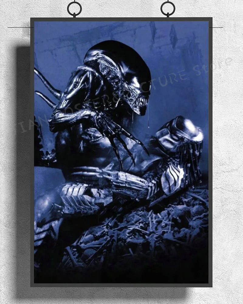 

NJ737 ALIEN VS PREDATOR MOVIE HORROR Wall Sticker Silk Poster Art Home Decoration