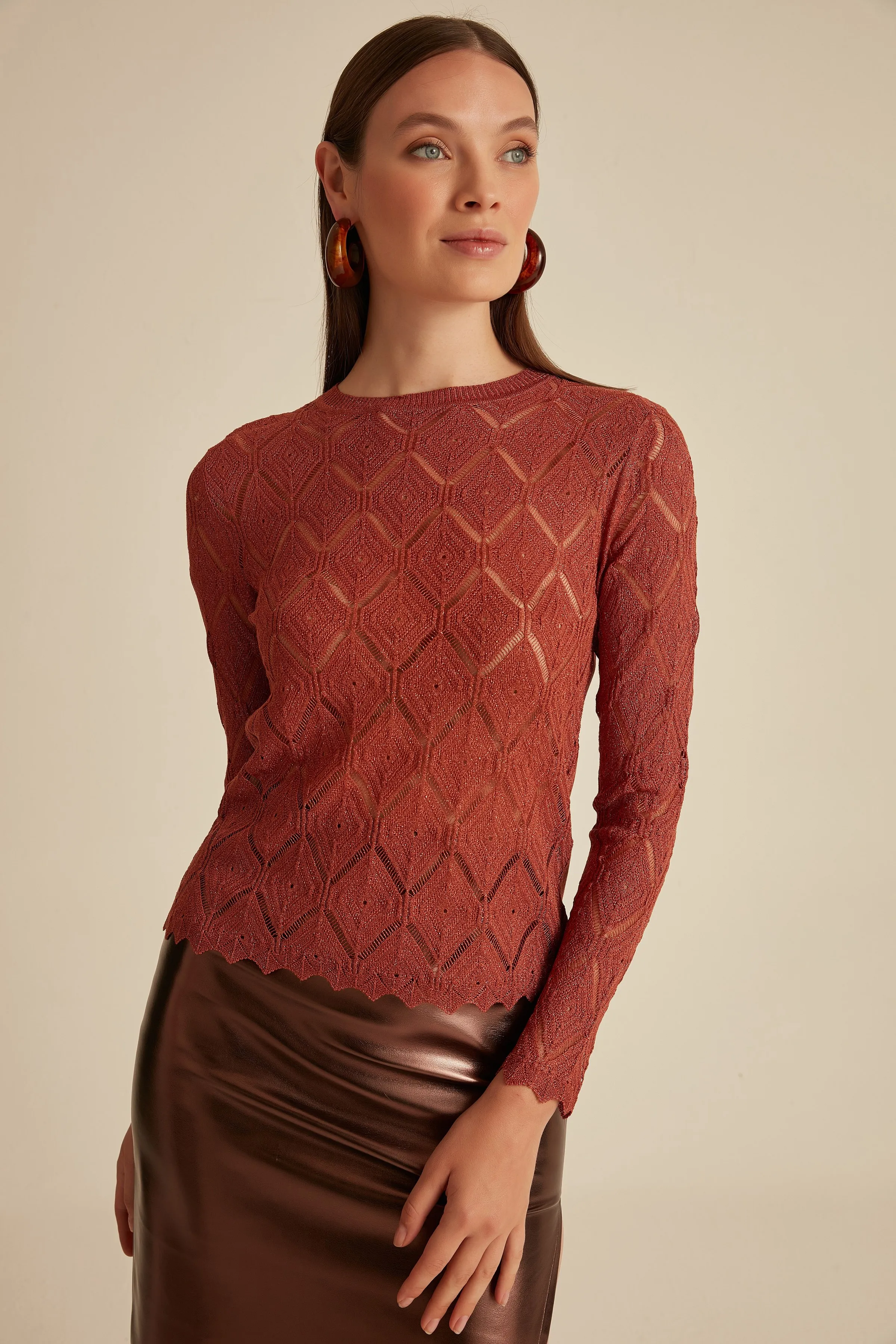 Велосипедная Блузка свитер с воротником серебристого цвета K. Оранжево