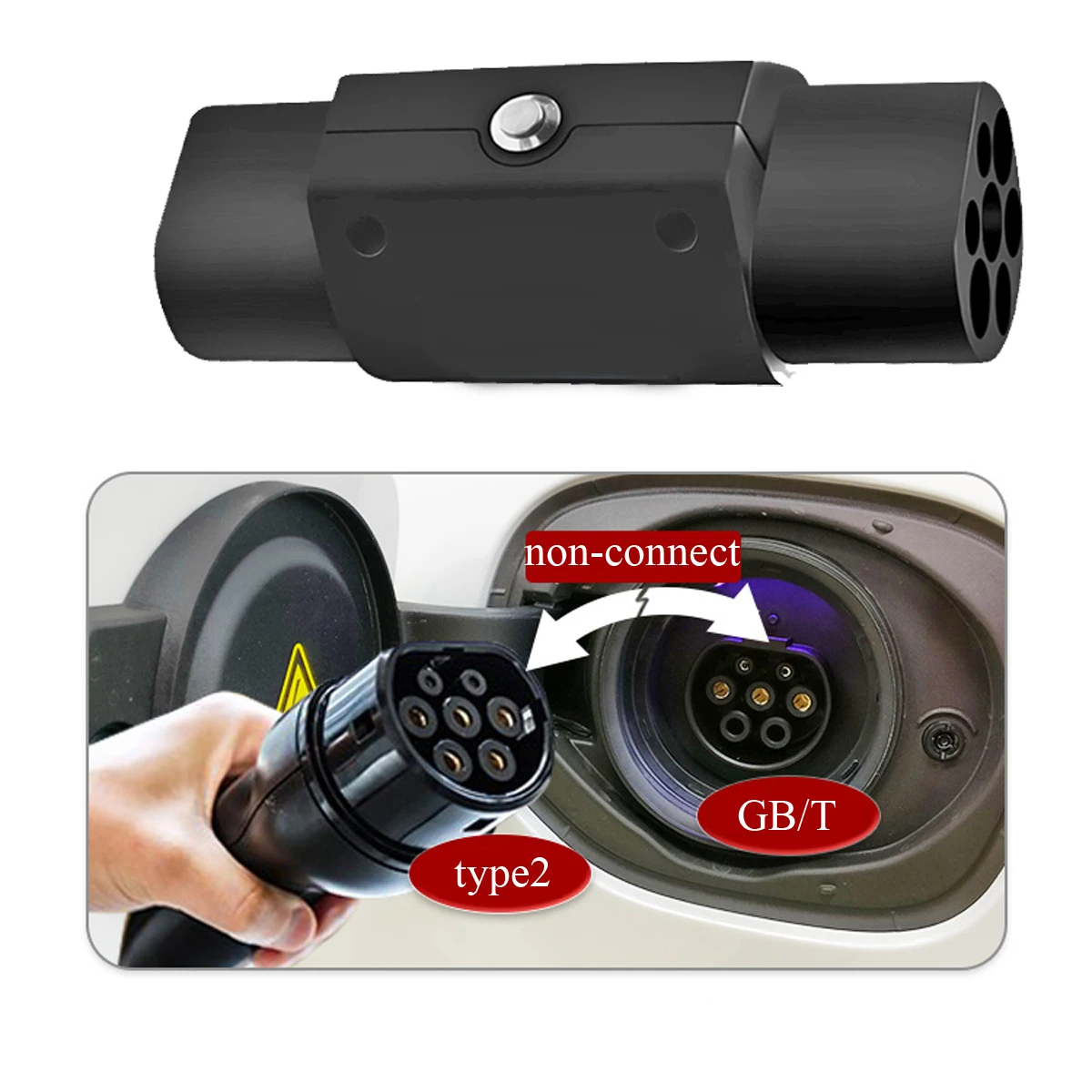 Зарядная Станция EVSE Тип 2 к GB/T адаптер IEC62196 для vw id.4 BYD JAC BJEV