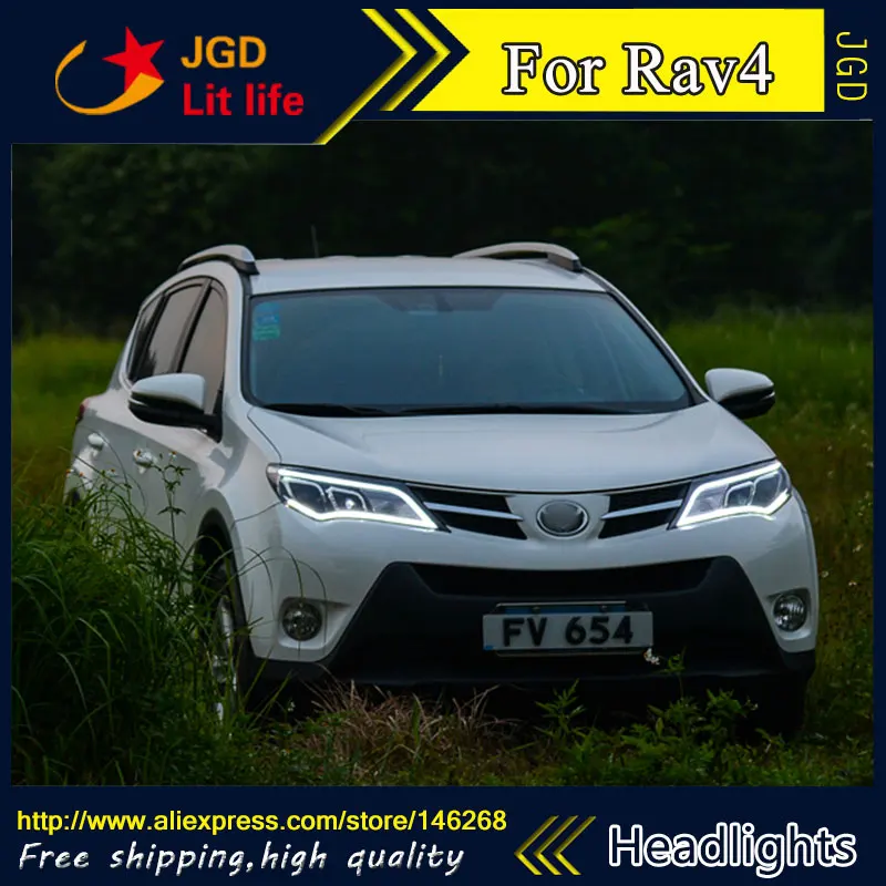 Автомобильный Стайлинг LED HID Toyota Rav4 чехол для фары 2013 2014 2015 биксеноновые линзы