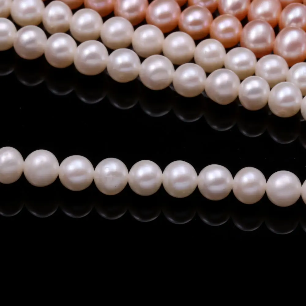 Fashion Natural Freshwater Pearls Bead Round Shape Pearl Loose Spacer Beads For Jewelry Making DIY Bracelet Neckalce Accessories