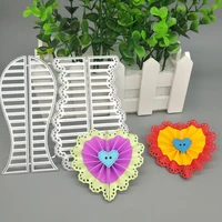 heart shaped metal cutting die with lace creases scrapbooks photo albums greeting cards diy decoration