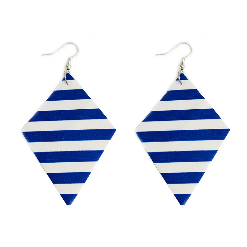 M &amp G 5 узоров элегантные модные серьги в виде зебры ромбовидный крест из