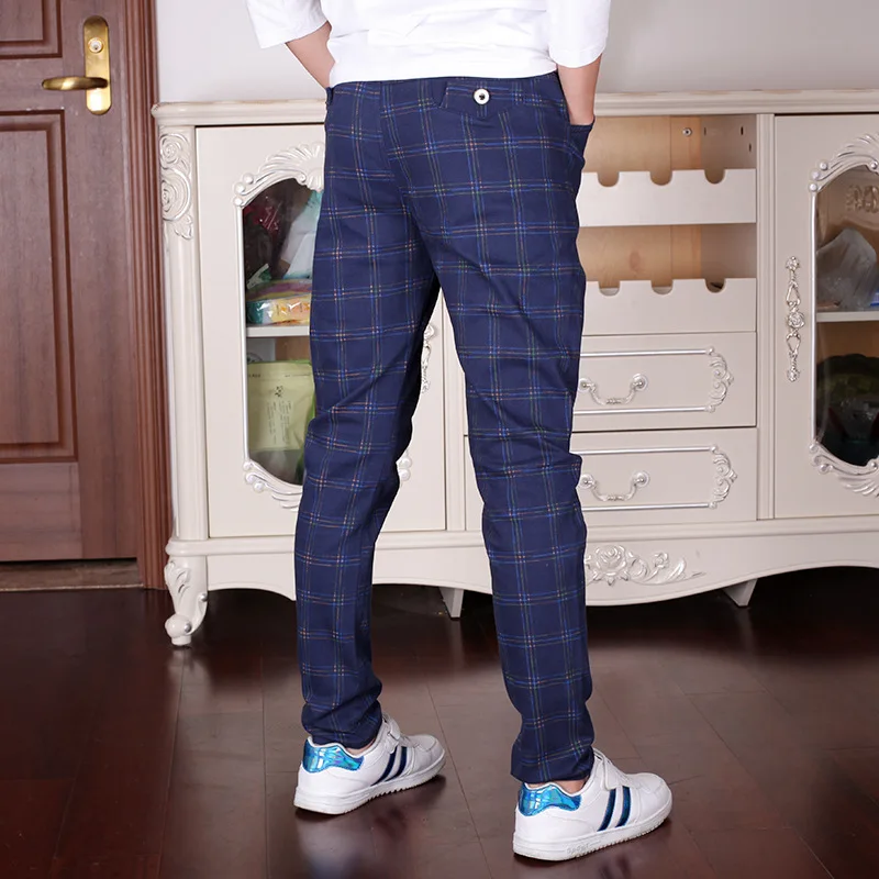 Детские клетчатые брюки в английском стиле для мальчиков повседневные малышей