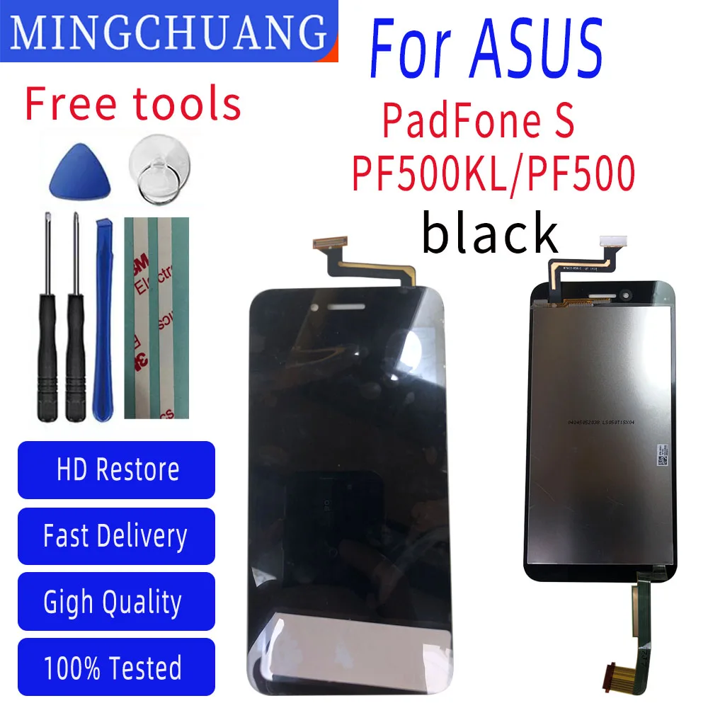 

5.0'' LCD For ASUS PadFone S PF500 PF500KL LCD Display Touch Screen Digitizer Assembly Replacement Part+Tool