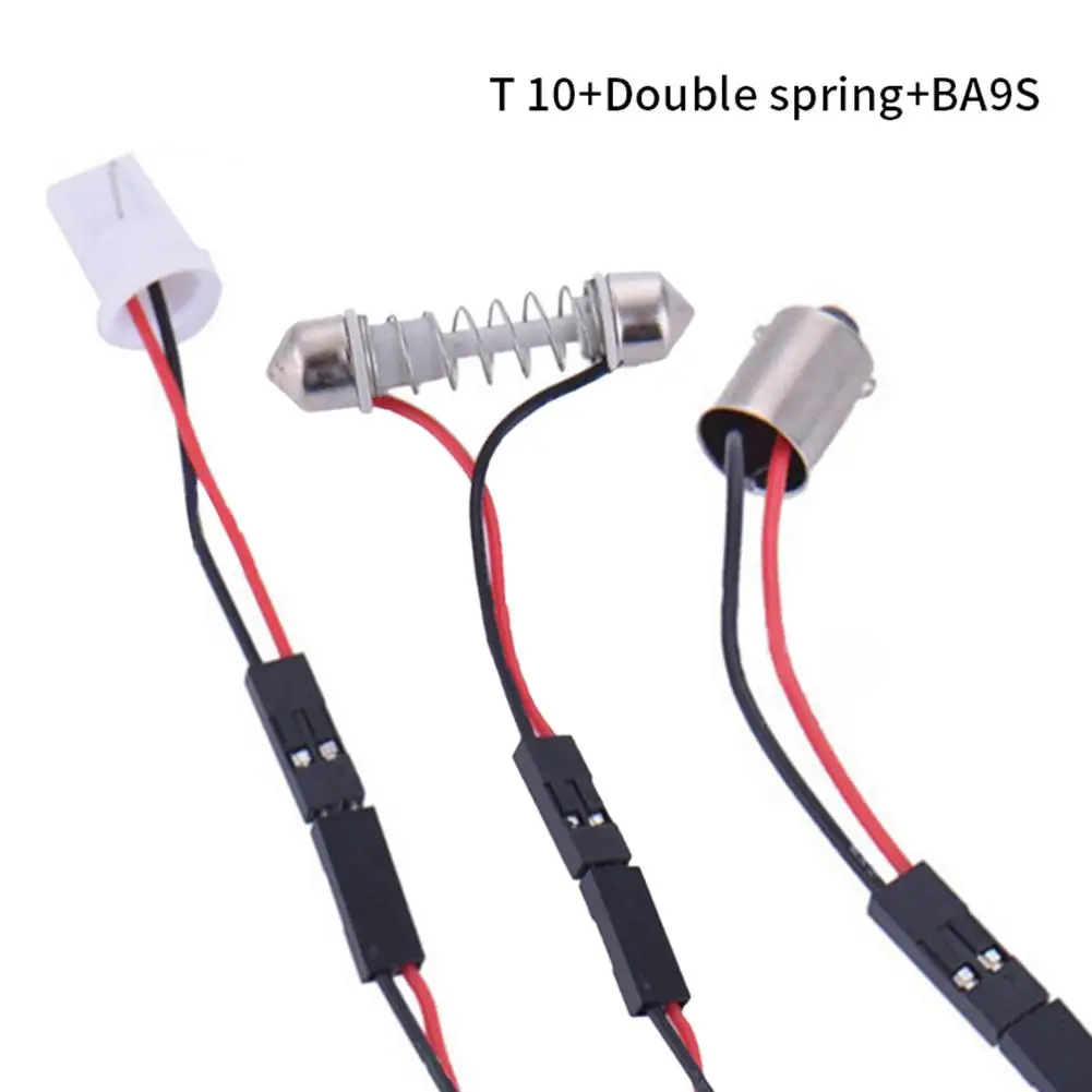 

80% HOT SALEST10 Double Pointed Spring Car Headlight BA9S Lamp Bulbs Reading Light Accessory