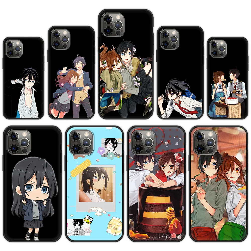 

Horimiya Miyamura Izumi Anime Case For iPhone 13 11 12 Pro Max 7 8 Plus SE 2020 X XR XS Luxury Silicone Phone Case Black Cover