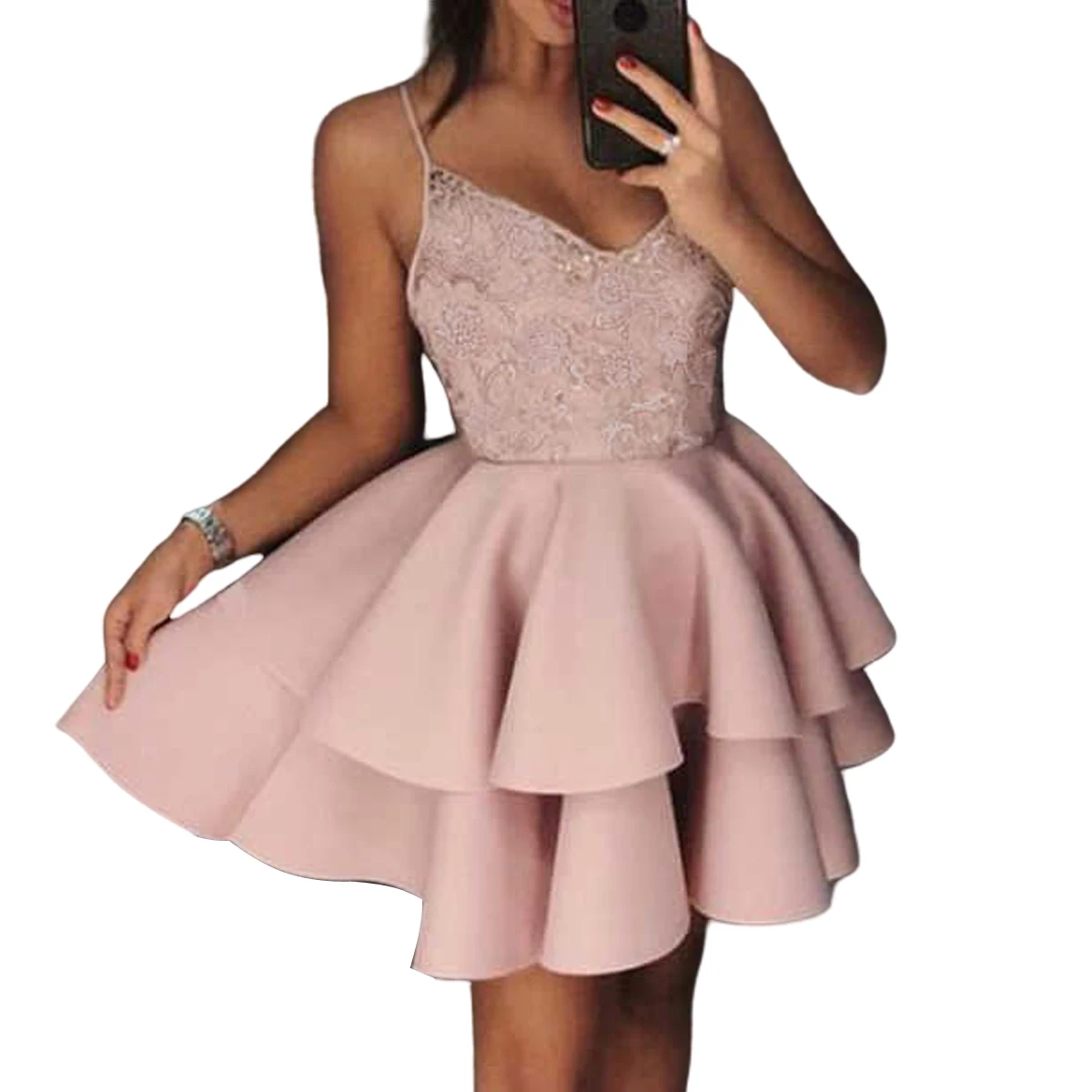 Сексуальное кружевное платье для женщин с глубоким v-образным вырезом А-силуэта