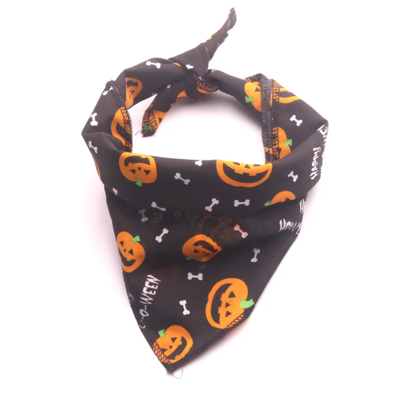 

Halloween pet dog triangle towel turban dress up saliva towel Christmas cat collar