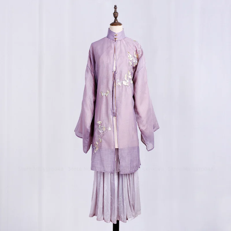 Китайский традиционный Женский костюм династии ханьфу Тан платье с цветочной