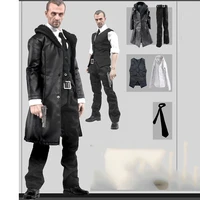 16 scale male leather long coat suit windbreaker clothes set with accessories fit 12 inches tbl ph jiaou doll figure