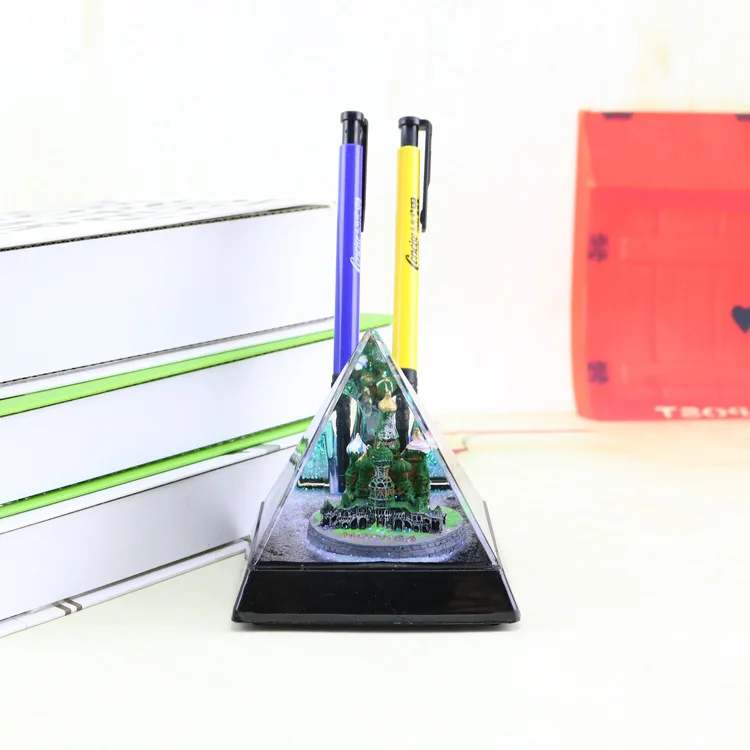 Светодиодный цвет светильник световой пирамиды музыкальная шкатулка ручка