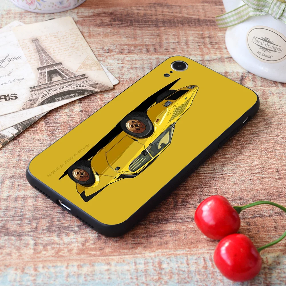 Чехол для iPhone Lancia Stratos HF Stradale Giallo Fly Soft TPU Border Apple | Мобильные телефоны и аксессуары