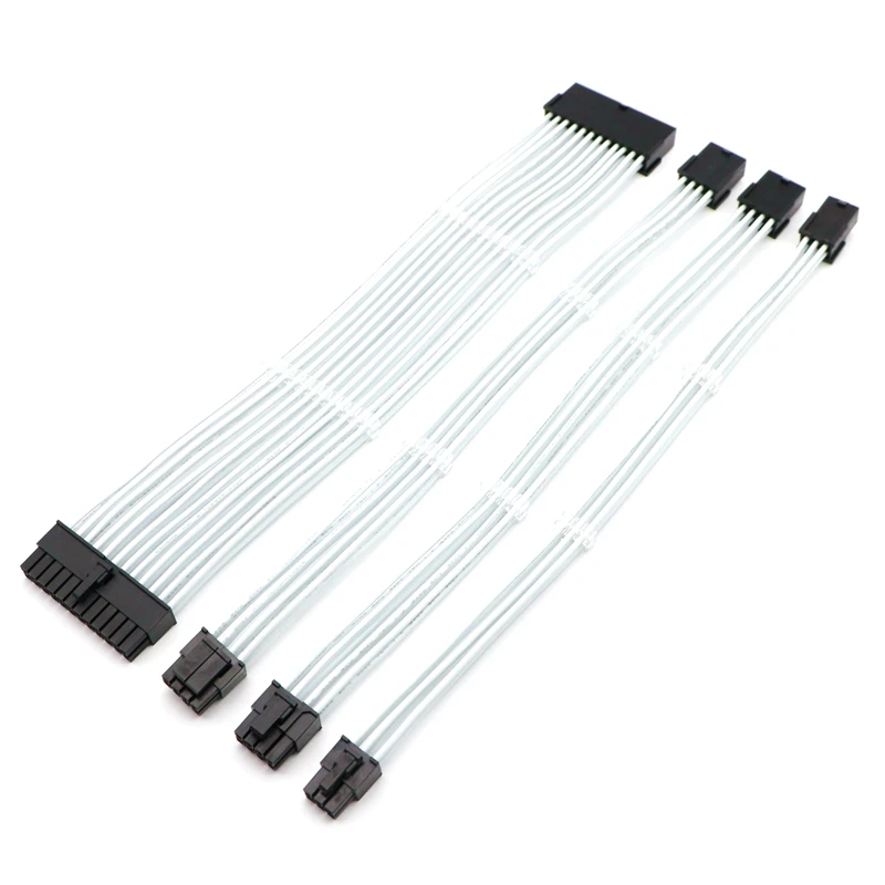 Индивидуальный цветной Удлинительный кабель ATX 24Pin CPU 4 + 4Pin GPU 6 2Pin 6Pin