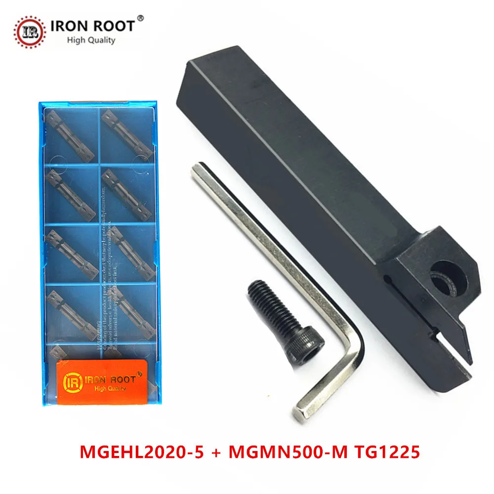 

IRON ROOT 1P MGEHR2020-5,MGEHL2020-5 Grooving Turning Tool Holder +10P MGMN500 CNC Carbide Insert Metal Lathe