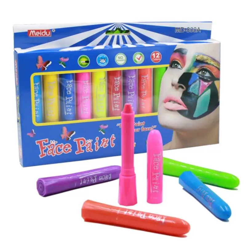 

Glow In The Dark Face Black Light Paint Uv Neon Face & Body Paint Crayon Kits