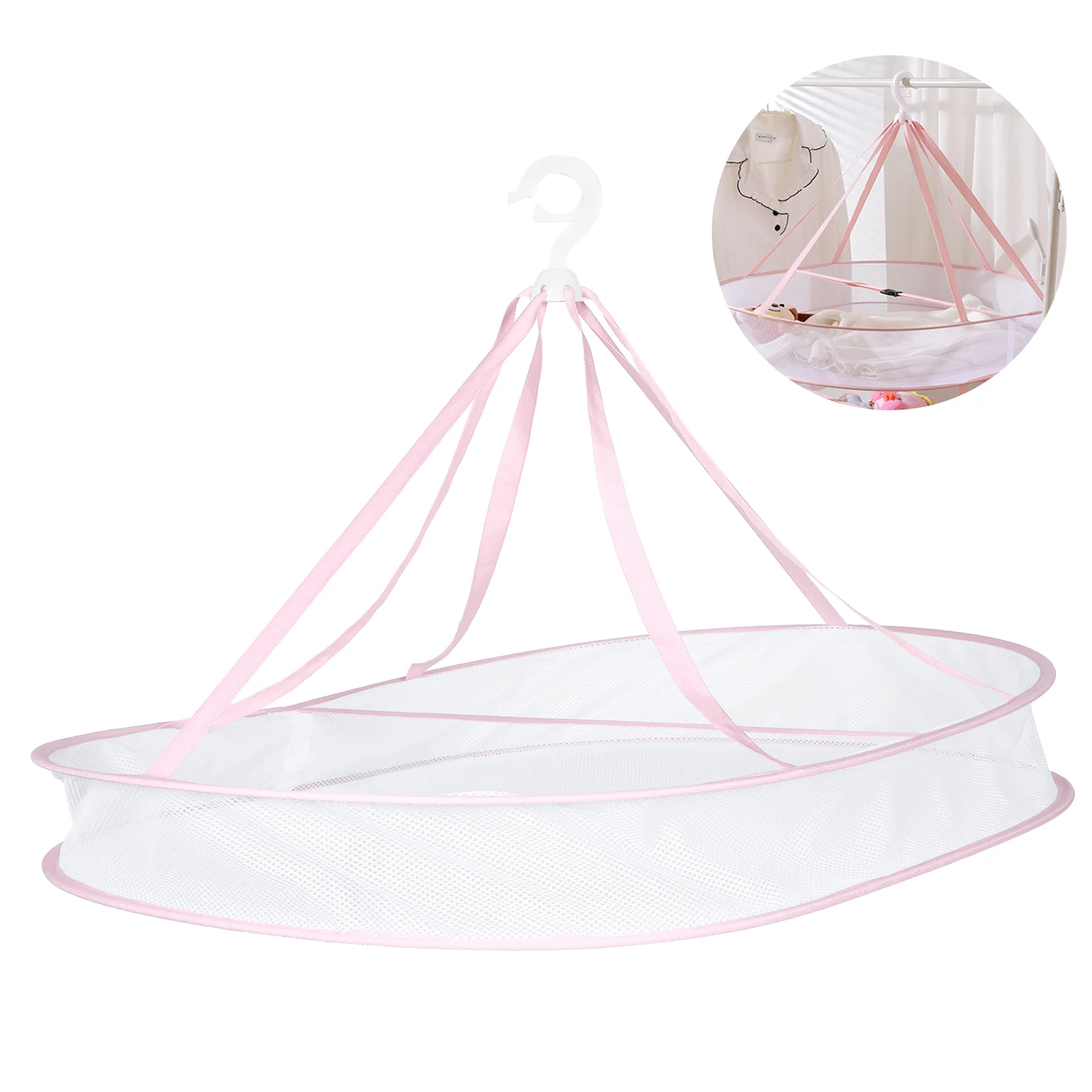 

Clothes Dry Hanger Basket Foldable Hanging Basket Laundry Clothes Basket
