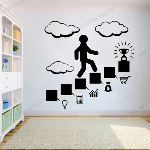 Офисный Декор марки, Идея наклейки на стену, работа в команде, деловой сотрудник вдохновляет офисный декор, мотивационные наклейки, Настенная роспись для школы JC180