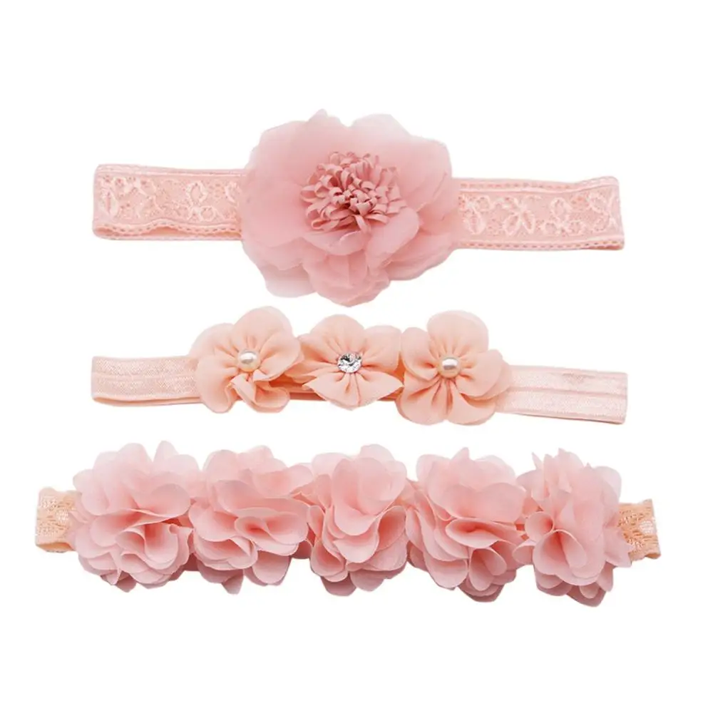 

Детские головные уборы для маленьких девочек 2 шт. эластичная повязка для волос с бантом и цветами комплект аксессуаров для малышей реквизи...