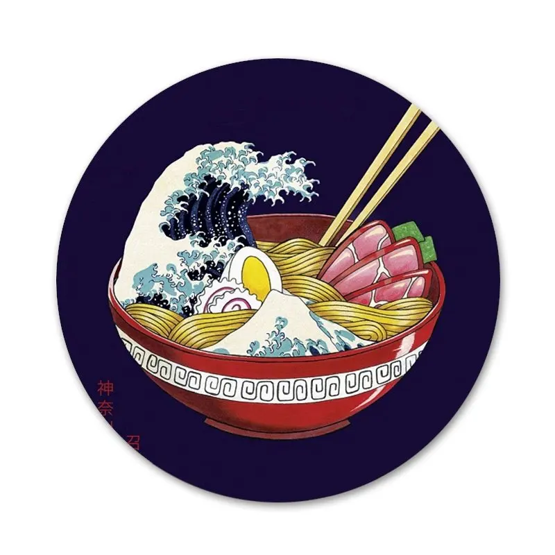 Japan Great Ramen Sea Wave Icons Pins Badge Decoration Brooches Metal Badges For Clothes Backpack | Дом и сад