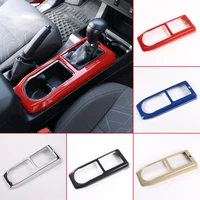 for toyota tacoma 2016 2020 accessories interior center console water cup panel gear frame trim cover car decoration abs chrome