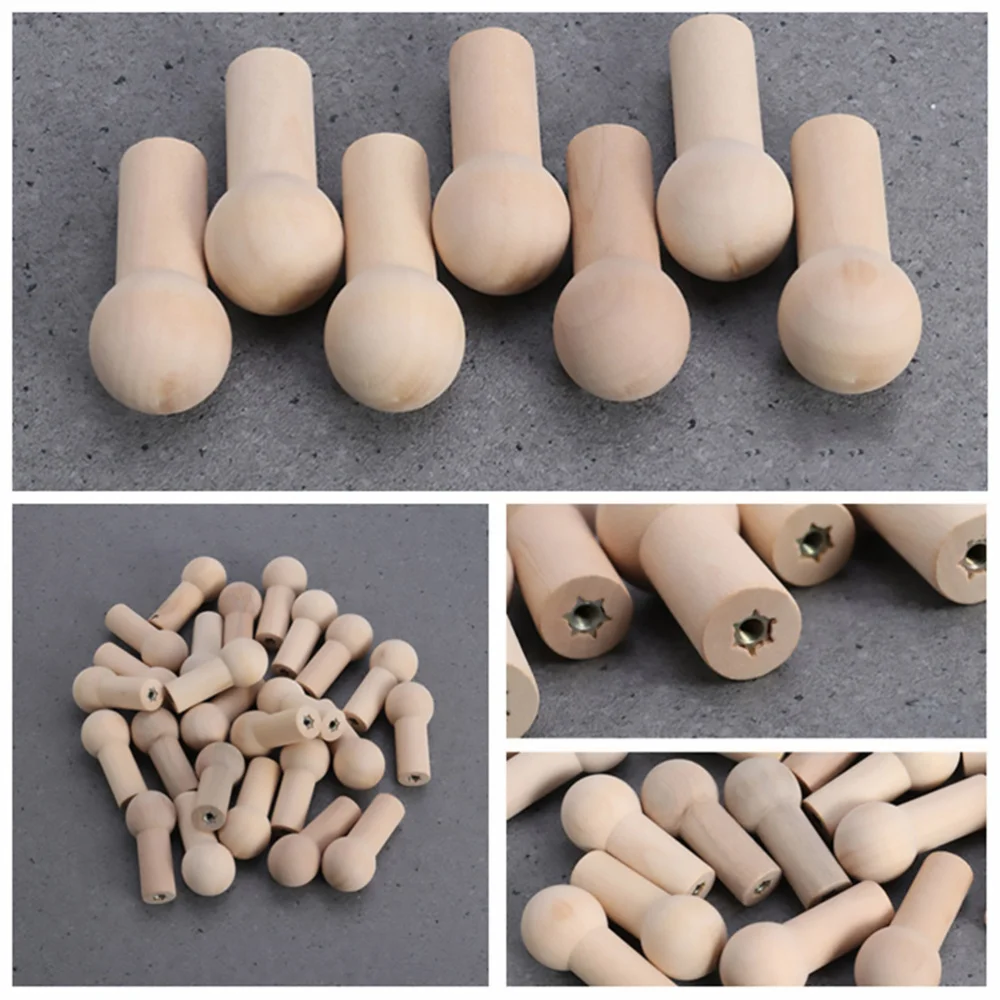 

10pcs Wall Mounted Hanger Pegs Hat Scarves Clothing Hanger Parts Wooden Pegs