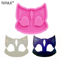 diy pendant cat silicone mold keychain polymer clay epoxy resin jewelries making tools mirror cat head food grade molds