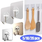 Крючки Настенные прозрачные, на присосках, для кухни, ванной, 20105 шт.