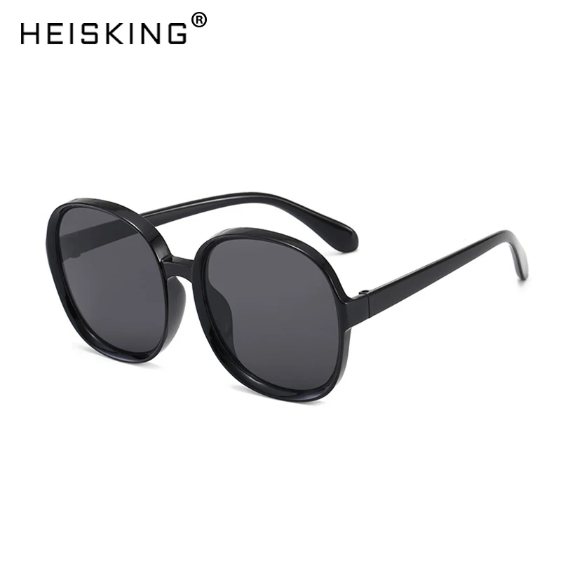 HEISKING Luxury Vintage Round Sunglasses Women Oversized Female Sun Glasses Gradient Fashion Brand Eyewear Ladies 2021 Retro | Аксессуары