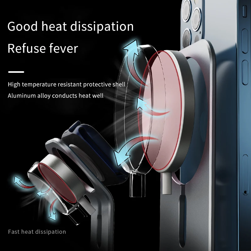 gtwin 15w charger stand for iphone 12 mini pro max magsafing wireless chargers bracket desk charging base dock holder free global shipping