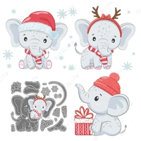 new metal cutting dies cute baby elephant stencil for making scrapbook album birthday cards embossing cut die christmas cards