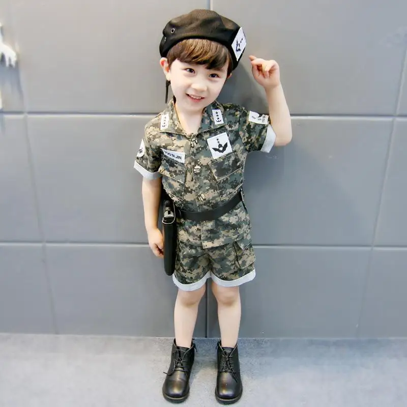Детский классический Камуфляжный костюм тренировочные костюмы в стиле милитари