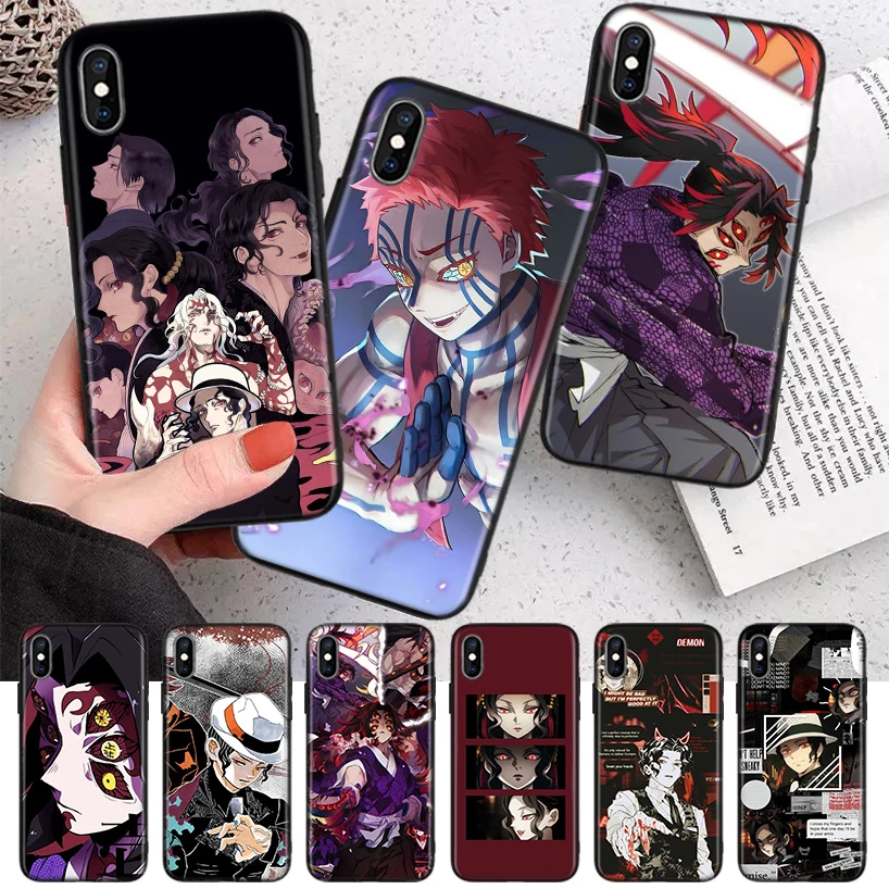 

Demon Slayer Kibutsuji Muzan Silicone Case Coque For iPhone 11 Pro Max 12 Mini 13 X XS XR 7 8 6 6S Plus 5 SE Phone Shell Cover F