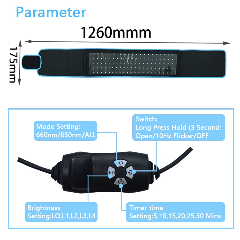 Красный светильник красный световой терапевтический пояс для облегчения боли