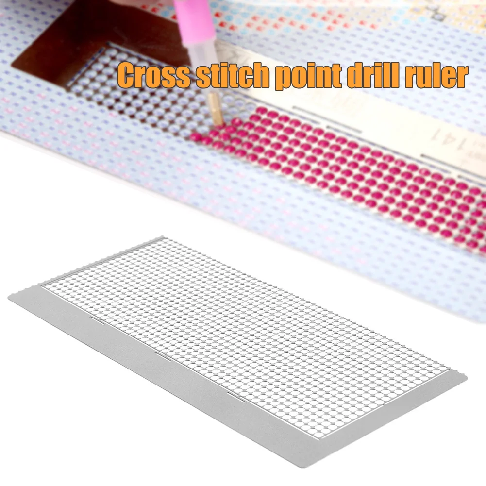 

Embroidery Needlework Tool Drilling Dot Drill Diy Tools Creative Point Drill Ruler Diamond Painting Net Ruler