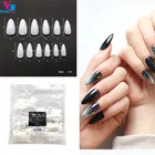 500 шт. миндалевидные накладные ногти натуральныепрозрачные акриловые накладные ногти полное покрытие для наращивания ногтей 12 размеров маникюрный женский салон своими руками