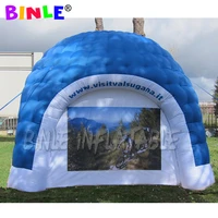 full oxford cover 4 legs inflatable spider tentfoldable curtain and removable zipper air dome tent event station for trade show