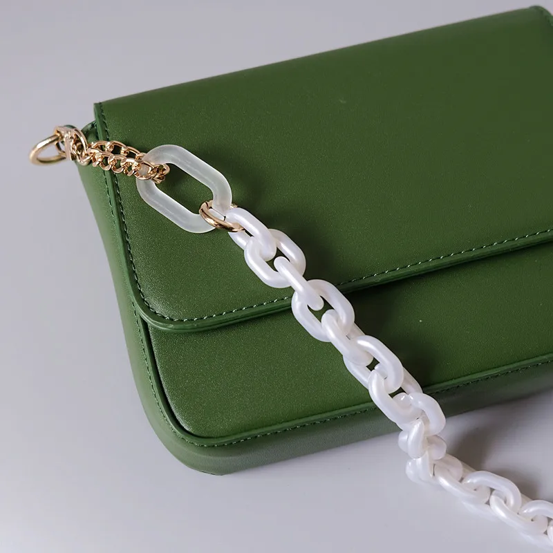 

New Acrylic Resin Handbag Strap Chain Shoulder Bag Strap DIY Detachable Decorative Clutch Bag Chain Fashion Women Bag Accessory