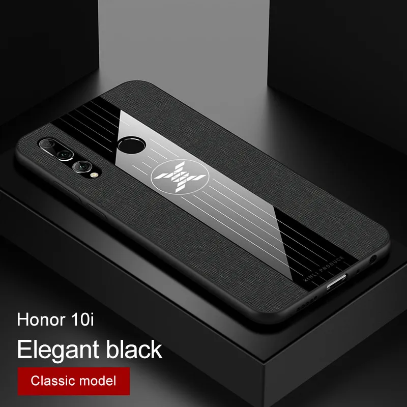black Для huawei Honor 10i HRY-LX1T чехол металлическое кольцо-держатель подставка Магнитный чехол для Honor10i Honor 10 i 20i кожаный чехол - Цвет: black