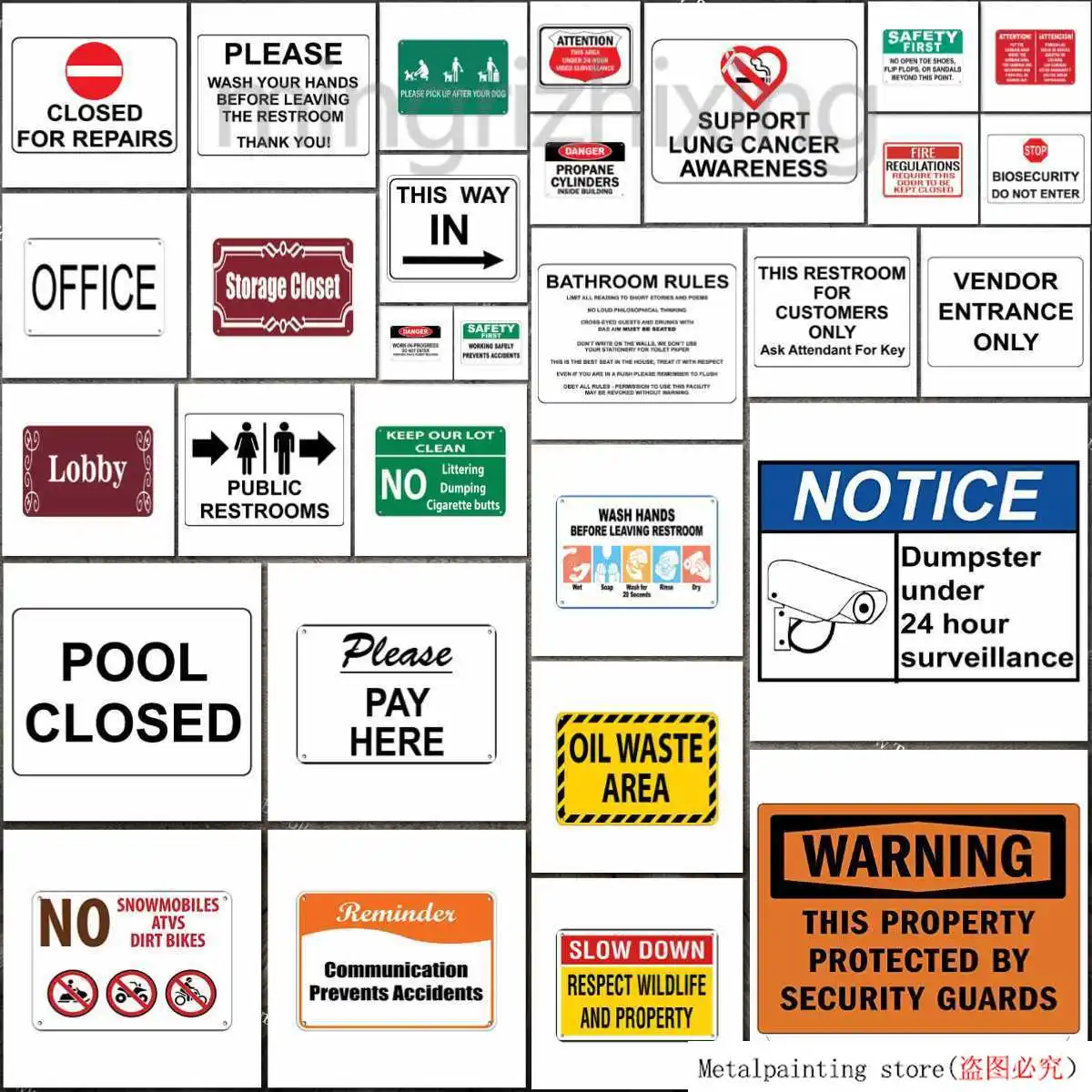 Металлический жестяной знак опасные пропановые цилиндры внутри здания горючий