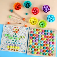 montessori wooden beads game educational early learn children giftschildrens clip beads puzzle preschool toddler toys kids for