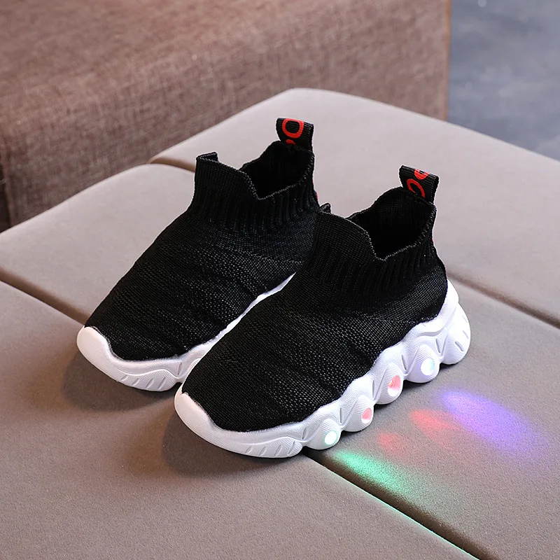 

children's cartoon Breathable mesh fabri non-slip soft-soled casual shoes boys and girls baby sports shoes student lights shoes