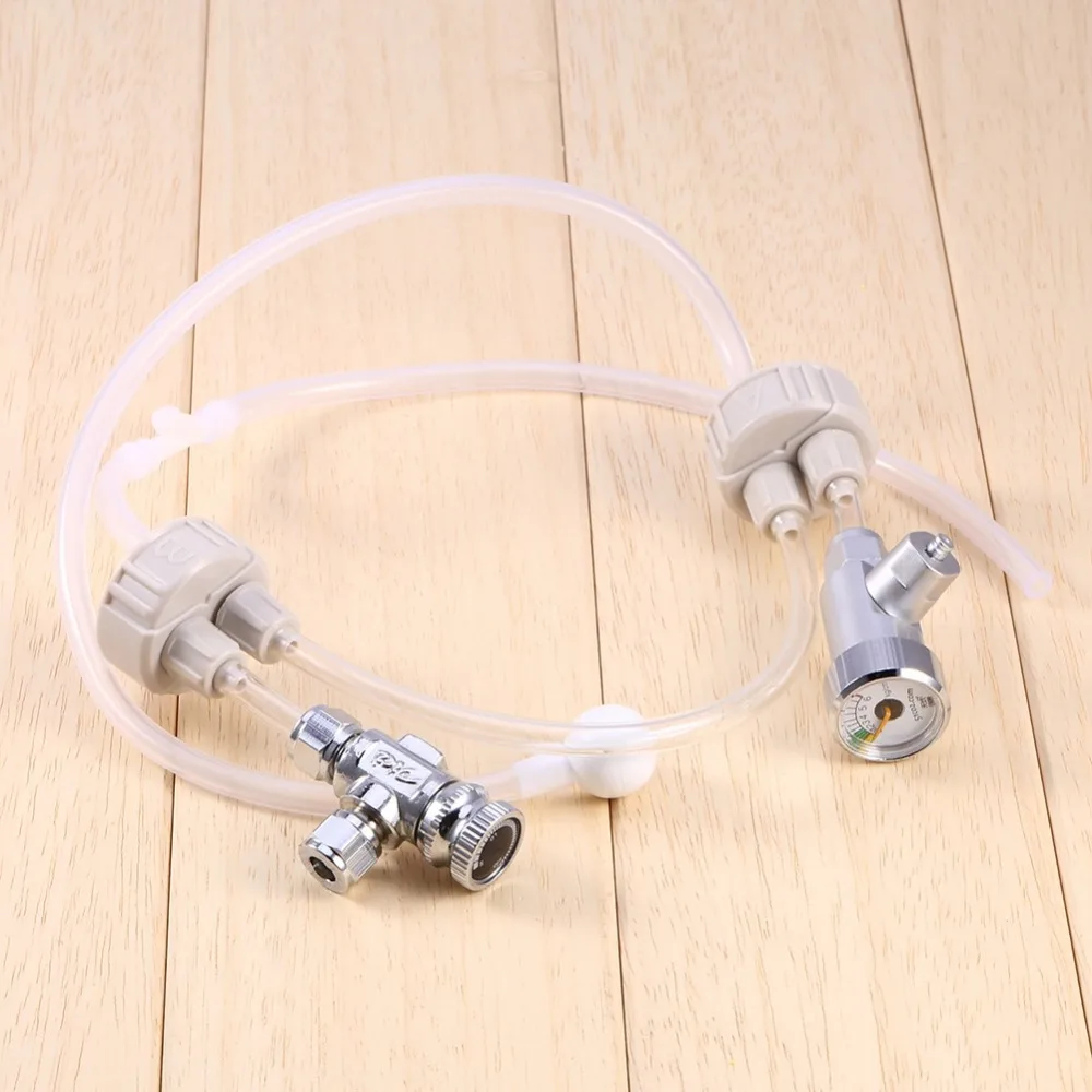 1 компл. Белый DIY аквариум посажен CO2 системы Pro трубка клапан Guage бутылка комплект манометр генератор