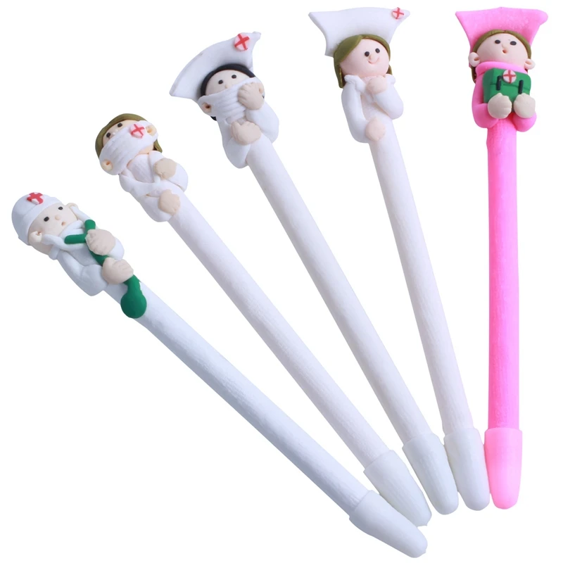 

12Pcs Cartoon Nurse Style Ballpoint Pens Nurse Gift Christmas Gift for School Family Office Kids & 15Pcs 0.38mm