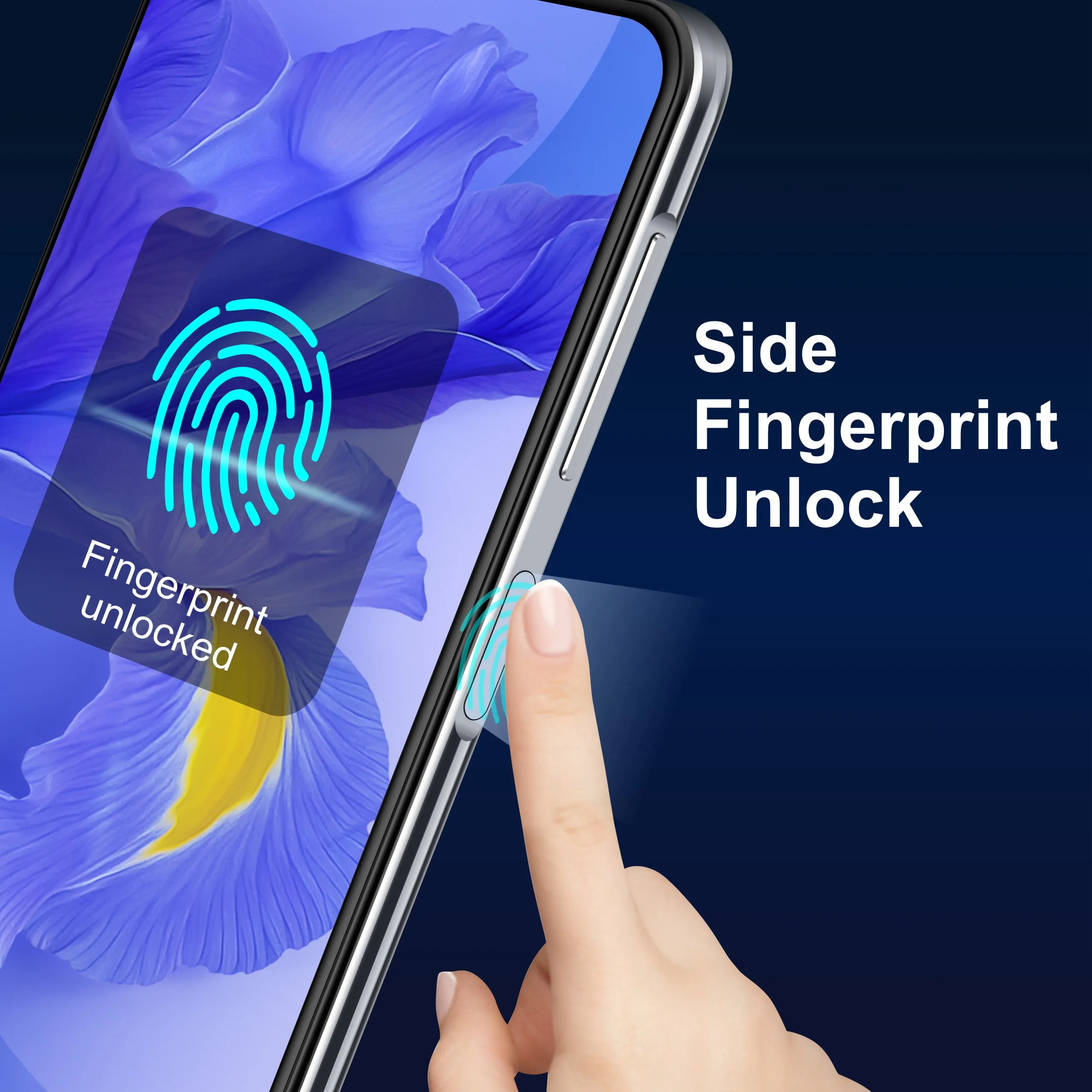 

Smartphone Android P49 Pro 12+512GB 7.2 Inch Full Screen 20+48MP 5000mAh Dual SIM+SD Side Fingerprint Unlock 10 Core Celular
