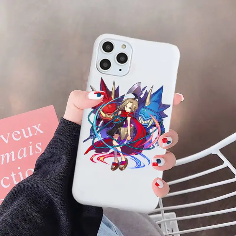 

Anime Shaman King Phone Case White Candy Color for iPhone 6 7 8 11 12 s mini pro X XS XR MAX Plus